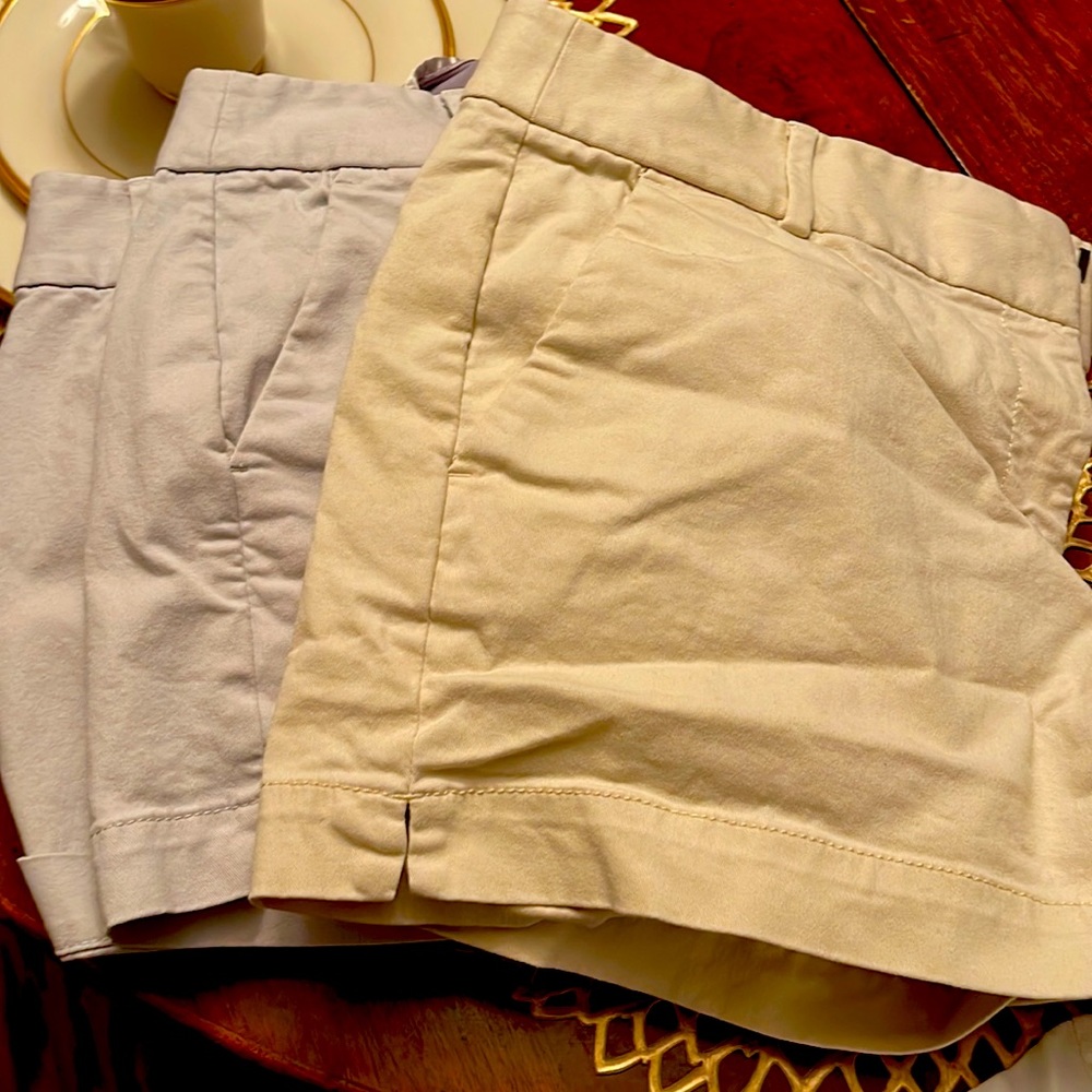 2 pair LOFT shorts.  1 tan, 1 grey.